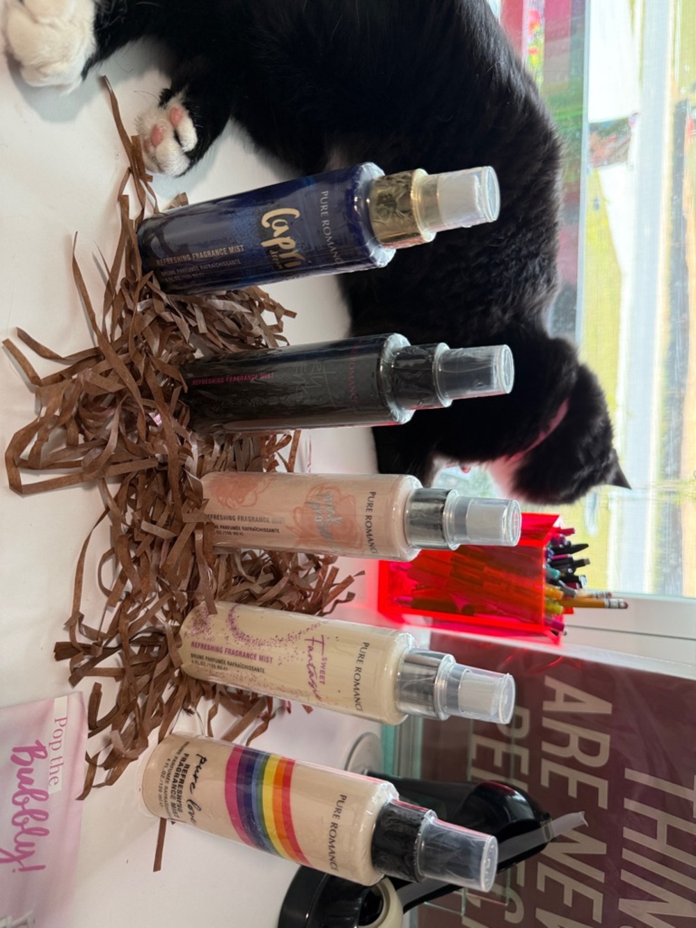 Pure Romance Fragrance Mists - Navy, Black, Pink, Cream, Beige